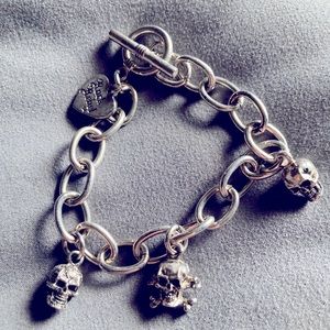 Rock Rebel skull charm bracelet